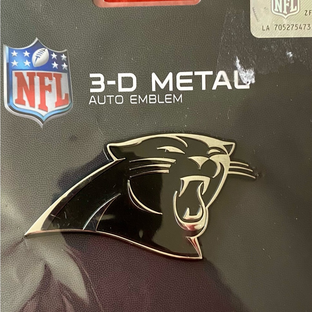 NFL 3-D Carolina Panthers Car Emblem
